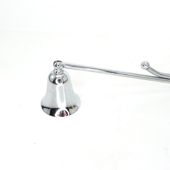 Chrome Silver Candle Snuffer Sleek Curved Handle New Moveable Handle - Picture 3 of 5